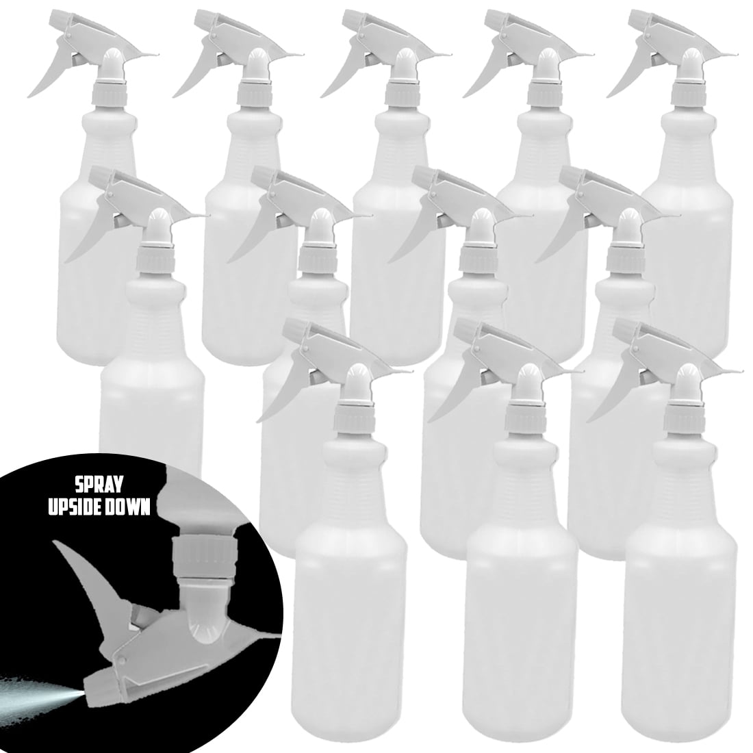 ICERUN Spray Bottles Upside Down Spraying Mist Plastic Sprayer Bottle