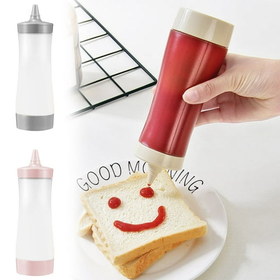 Empty Squirt Bottle, Leak-Proof Plastic Dispenser for Ketchup, Syrup, Oil, and Craft Use