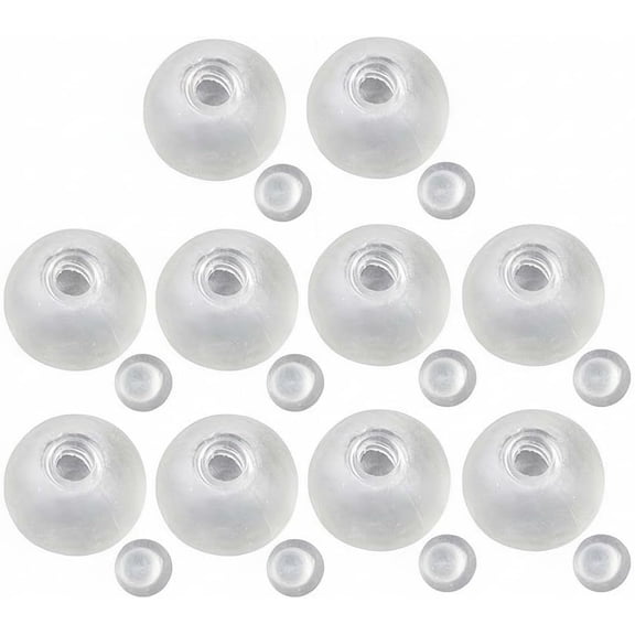 Empty Stress Ball Balloons, 5cm Clear Elastic Rubber Skins for Homemade Squeeze Balls, Fillable Sensory Craft Kit for Adults, Slow Rising DIY Stress Relief Activity(RL 10 PCS)