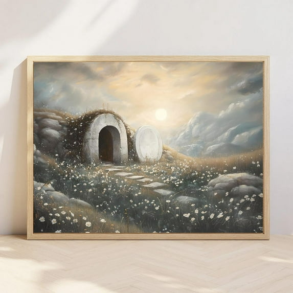 Empty Tomb Christian Art Print: Easter Resurrection Decor (Digital ...