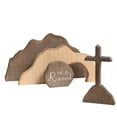 thumbnail image 1 of Empty Tomb Resurrection Scene Wooden Easter Tiered Tray Decor Set Religious He Is Risen Tabletop Ornament For Home And Office Decoration, 1 of 6