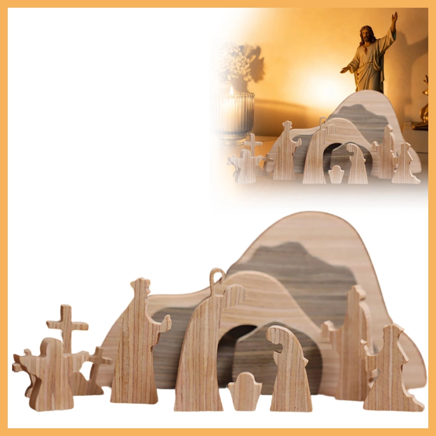 Spring Nativity Empty Tomb Scene Spring Easter Decorations, Jesus Nativity Resurrection ...