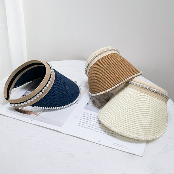 Empty Top Hat Breathable Indeformable Straw Reinforced Quick Drying Visor Hat Outdoor Supplies