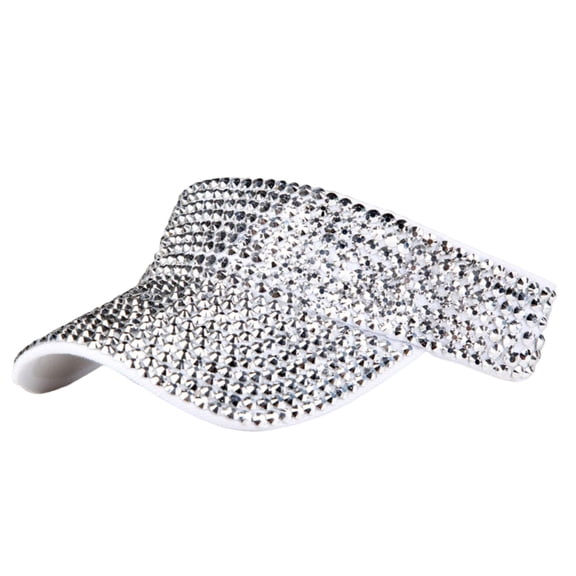 Empty Top Shining Adjustable Fasten Tape Baseball Hat Women Extended Brim Tennis Sport Sun Hat