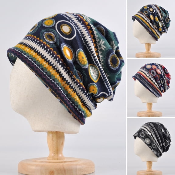Empty Top Women Hat - Skull Beanies Thin Bonnet Cap Autumn Casual Beanies Hat, Decorative Ethnic Style
