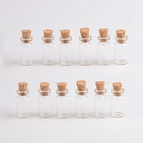 Empty Transparent Glass Bottles With Cork 0.8ml Breakable Glass Bottle Prop Gift Jars Crafts 100pcs-12*24*06mm
