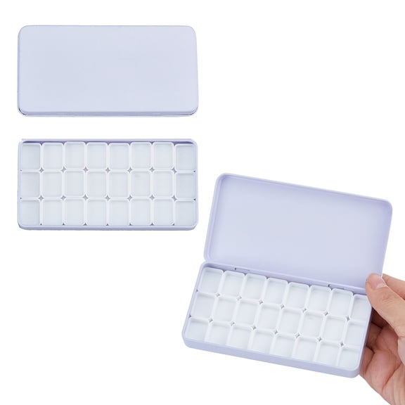 Empty Watercolor Palette 24 Compartments Storage Box Paint Palette Tray Watercolor Painting Pallet Small Paint Storage for Oil PaintDIY