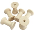 thumbnail image 1 of OUNONA Empty Wooden Spools for Sewing Use Unfinished for DIY Projects 10pcs Beige Synthic Material, 1 of 6