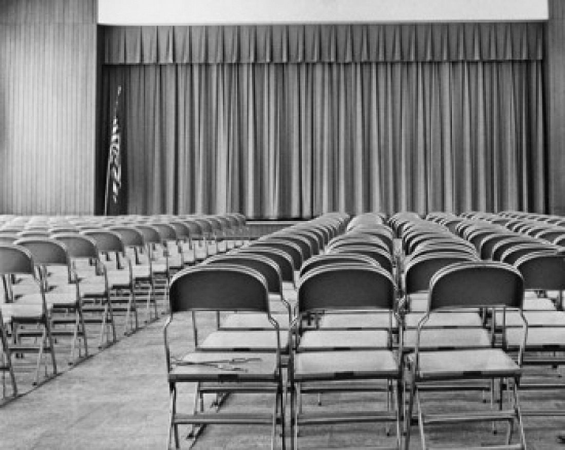 Empty chairs in an auditorium of a school Canvas Art - (18 x 24)