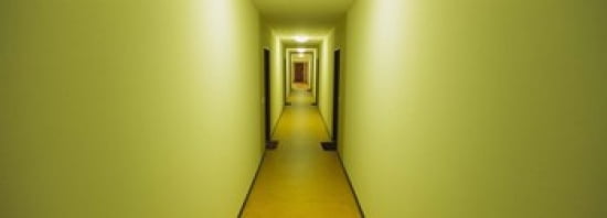 Empty corridor of a building Baden-Wurttemberg Germany Canvas Art - Panoramic Images (36 x 13)
