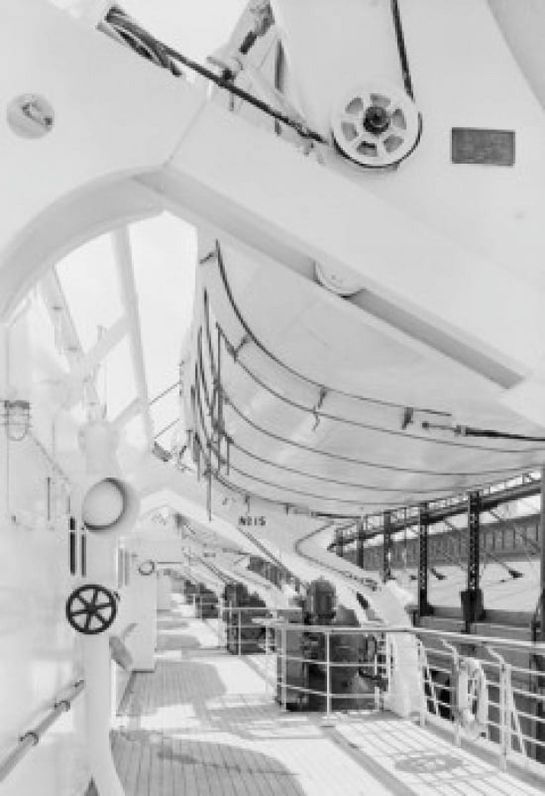 Empty passenger ships deck Canvas Art - (24 x 36)