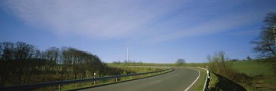 Empty road passing through a landscape Freisen Germany Canvas Art - Panoramic Images (36 x 12)