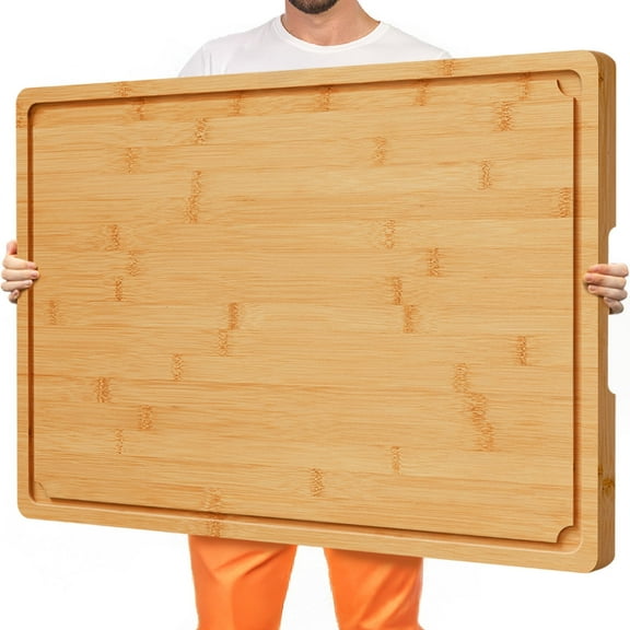 Empune 36 x 24 Extra Large Bamboo Cutting Board, Wooden Chopping Board for Kitchen, Stove Top Cover Large Charcuterie Board, Over the Sink Cutting Board, 5XL