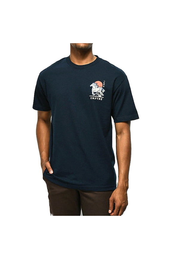 Stallion Men's Blue T-shirt (Small)