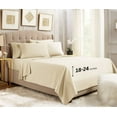 thumbnail image 1 of Empyrean Bedding  18"-24" Extra Deep Pocket Sheets Set - Ultra Soft Luxury Bed Sheet Set Queen - Beige Cream, 1 of 9