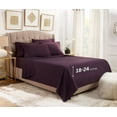 thumbnail image 1 of Empyrean Bedding  18"-24" Extra Deep Pocket Sheets Set - Ultra Soft Luxury Bed Sheet Set Queen - Purple Eggplant, 1 of 9