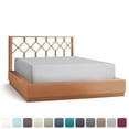 thumbnail image 1 of Empyrean Bedding Double Brushed Microfiber 14" - 16" Deep Pocket Fitted Sheet, Full, Silver Light Gray, 1 of 5