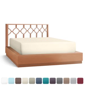 Empyrean Bedding Double Brushed Microfiber Fitted Sheet, Twin-XL