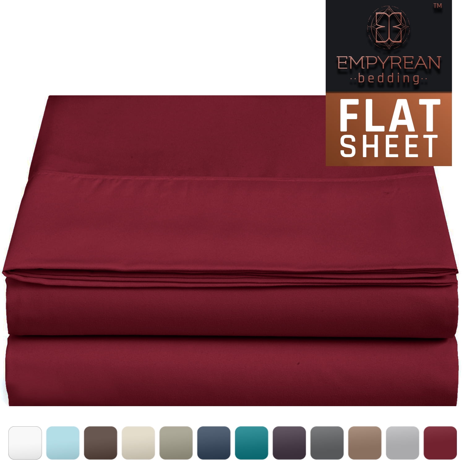 Empyrean Bedding Premium Flat Sheets – 2-Pack “110 GSM” Top Bed Sheets  Double Brushed Microfiber Thick and Comfortable Flat Sheets Set, Luxurious  & Soft Hotel Hypoallergenic, King, Charcoal Gray 
