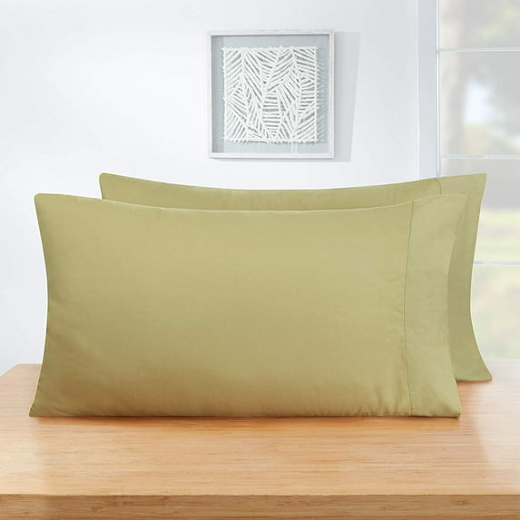 Empyrean Bedding Set of 2 Pillow Cases, Queen Pillowcase Premium Microfiber, Standard Size 20"X30" Sage Olive Green