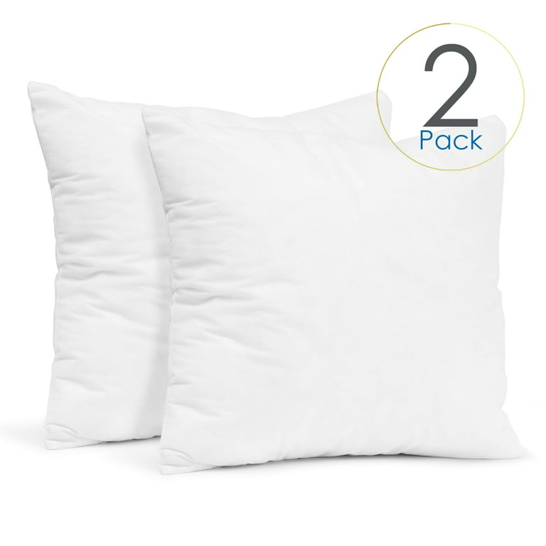 Empyrean Bedding Throw Pillow Insert - 18 x 18, Inches Decorative Pillows - Soft Cotton Blend Outer Shell, Perfect for Indoor & Outdoor Pillows (Pack