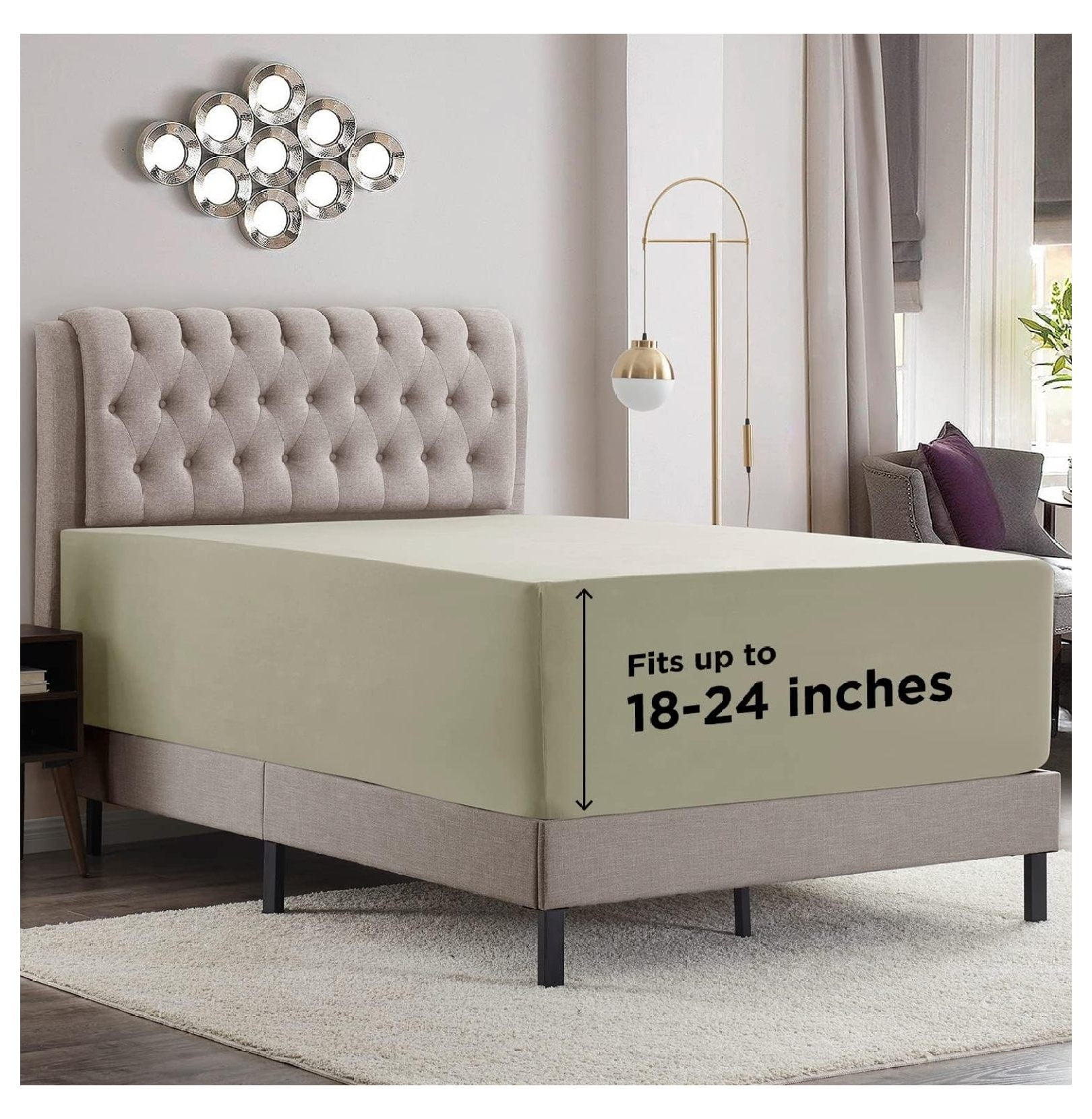 Empyrean KingSize Fitted Sheet, Ultra Soft Microfiber 110GSM Extra