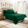 thumbnail image 1 of Empyrean Luxury Bed Sheets, Microfiber Bed Sheet Set, Twin, Hunter Green, 4 Piece, 1 of 9