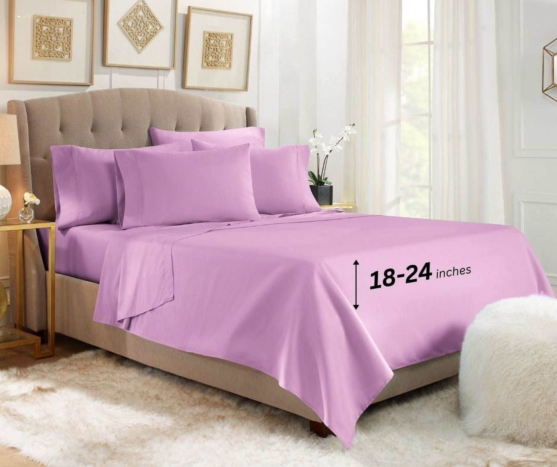 Empyrean Sheet Set (6pc) Microfiber 24" Extra Deep Pocket Bed Sheet Set