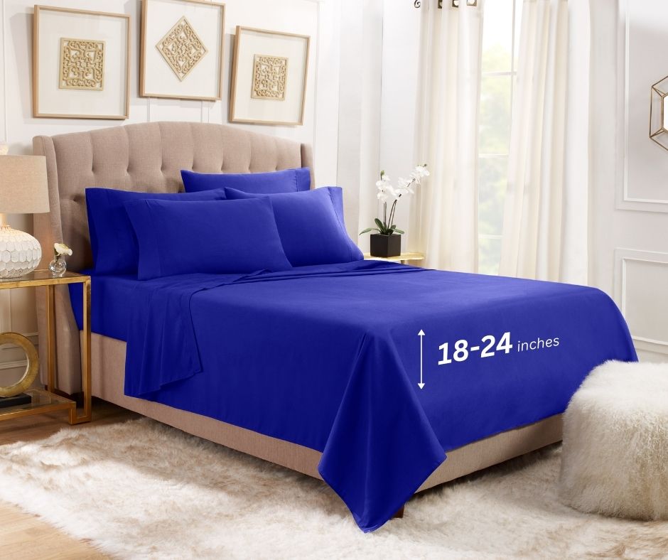 Empyrean Sheet Set (6pc) Microfiber 24" Extra Deep Pocket Bed Sheet Set
