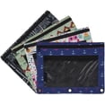 thumbnail image 1 of Emraw 2 Random Pack Double Pocket Zippered Trendsetters Pencil Pouches, 1 of 5
