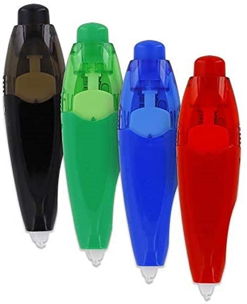 Emraw 4PK 5 Mm X 196" Retractable Correction Tape MultiPurpose For