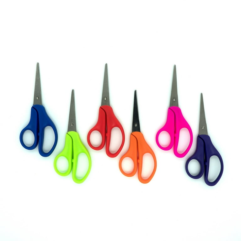 Emraw 5 Pointed Tip School Scissors Soft Comfort Grip Handles