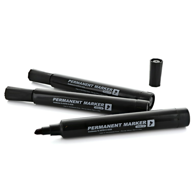  Mr. Pen- Jumbo Permanent Markers, 4 Pack, Chisel Tip, Black Markers  Permanent, Permanent Markers Black Markers, Thick Permanent Marker, Thick  Markers, Jumbo Markers, Large Markers, Wide Tip Markers : Office Products