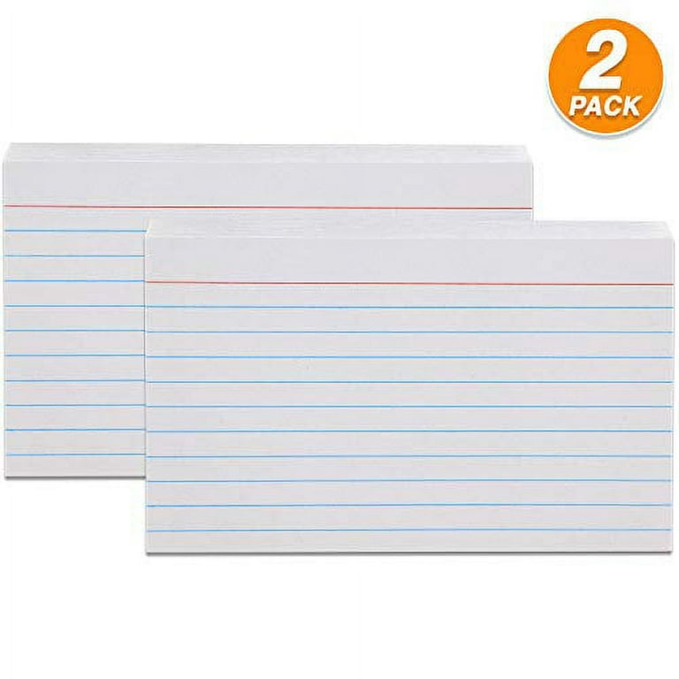 Emraw Heavy Weight Ruled Index Cards 3x5 Inch Card 100 Sheets Perfect for  Creating Flash Cards, Making Lists (100 Sheets Per Pack) (Pack of 2) 
