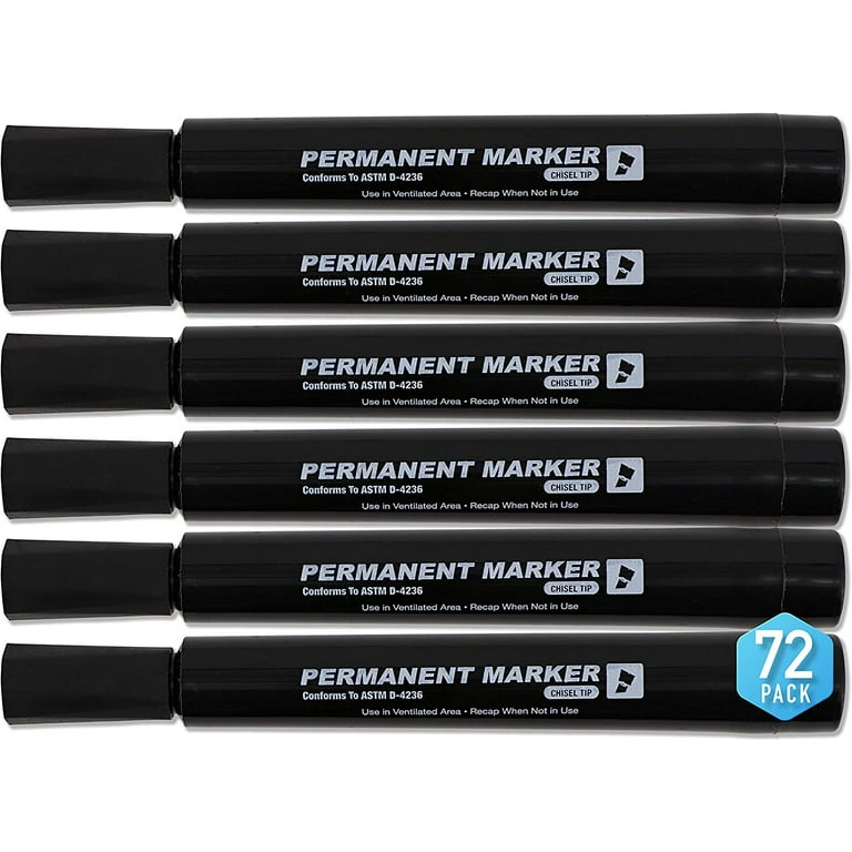 Emraw Jumbo Permanent Markers Durable Black Chisel Tip Waterproof Quick  Drying Bold Line Perfect for Signs and Posters 