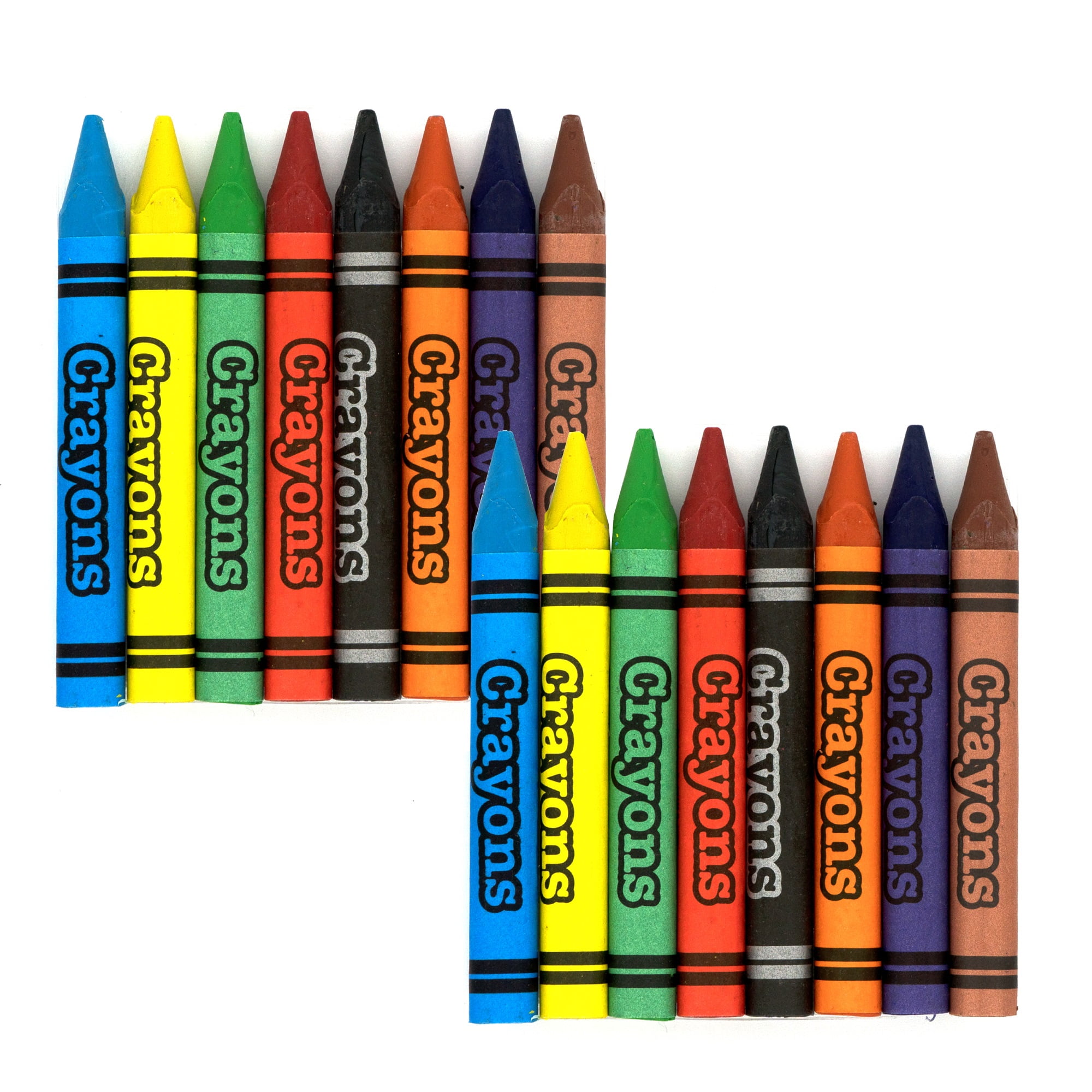 Emraw Jumbo Triangle Crayons 8 Color – for School & Home ( 8 Piece Pack of  2)