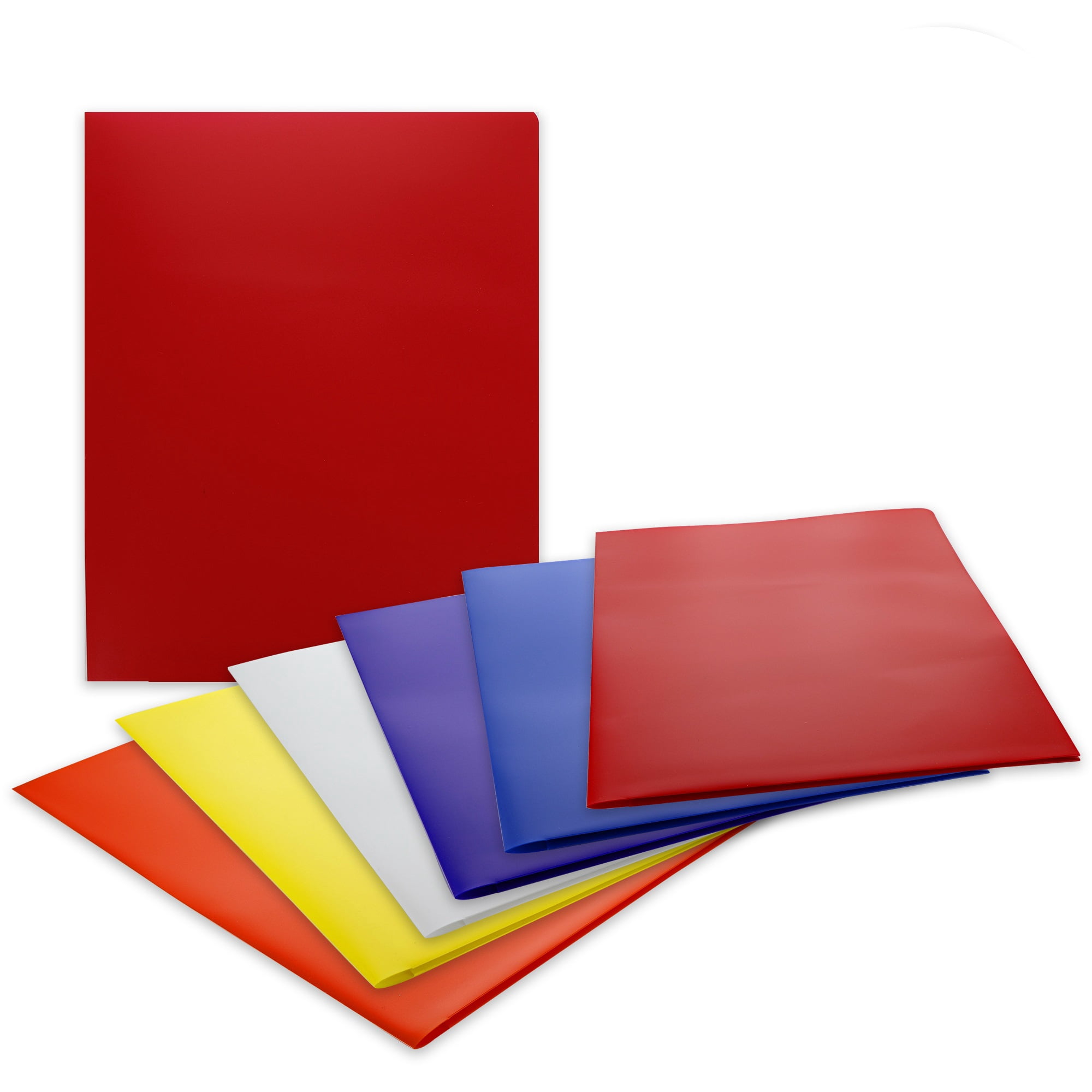 Emraw Solid Color 2 Pocket Portfolios W/3 Prong - Assorted Color File ...