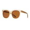 thumbnail image 1 of Emry Matte Beige/Zebra Wood Oversized Polarized Sunglasses, Brown Lens, Recycled Plastic Frame, Premium Wood, 100% UVA/UVB, Eco-Friendly Sunglasses by Blue Planet, 1 of 7