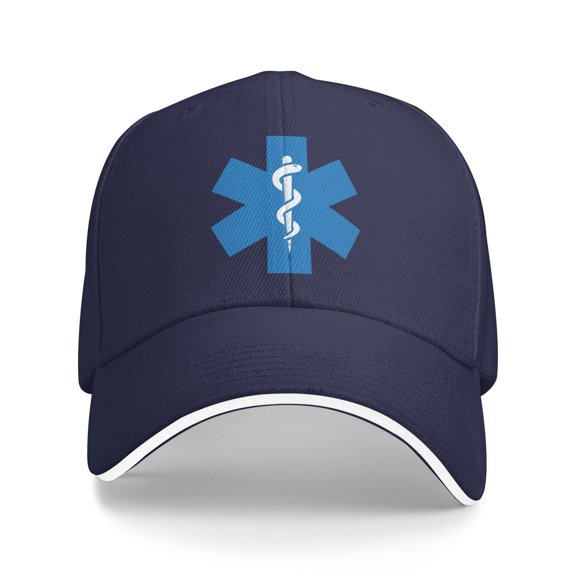 Ems Star Of Life Unisex Adult Baseball Caps Adjustable Casquette Dad Hat Sandwich Cap Outdoors Headwear