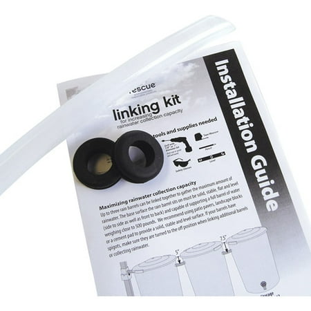 Emsco Group 2277-1 Rescue Rain Barrel Linking Kit, Clear