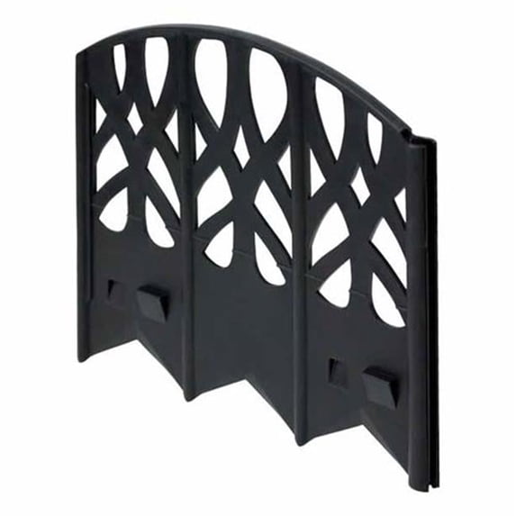 Emsco Group 3020HD 20' Elegant Edging - Hammer-In Edging, Wrought Iron Design, Black