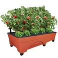 thumbnail image 1 of Emsco Group 48”x 20”x 12” Green UV-Protected Resin Planter Box with Self-Watering System, 1 of 1