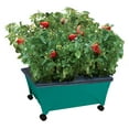 thumbnail image 1 of Emsco Group-  Little Pickers Garden Grow Box  Raised Bed with Self-Watering, Improved Aeration, Mobile Casters - Teal, 1 of 8