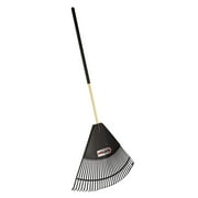 Emsco Leaf Rake 32" Resin Head 48" Hardwood Handle w/ Soft Foam Grip-Color:Black