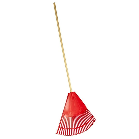 EmscoGroup 2858 25-Tine Red Poly Leaf Rake- 24 in.