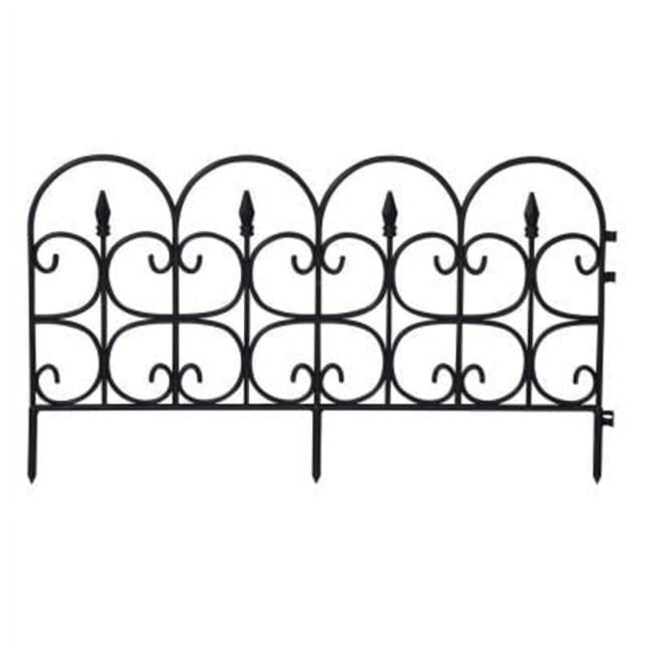 EmscoGroup  Victorian Fleur De Lis Medium Resin Garden Fence, 26 ft.
