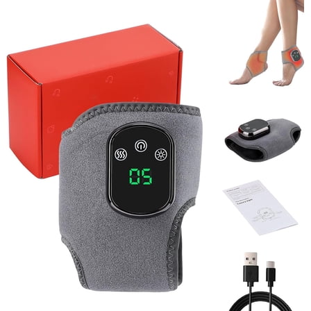 Emsence Triple Foot Massager - 3 in 1 Foot Massager with 3 Mode, Heated Ankle Wrap with 5 Heat Level for Pain Cordless, Deep Kneading, Rechargeable, Lightweight for Home, Office, Travel