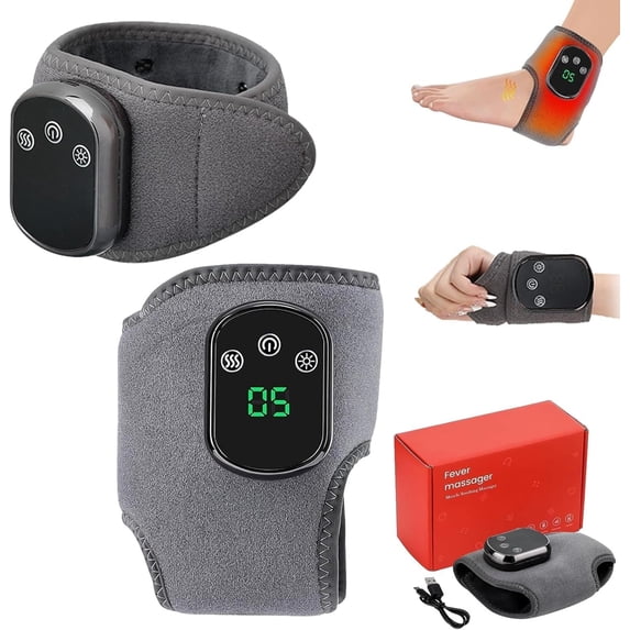 Emsence Triple Therapy Foot Massager 2026 Upgrade 3-in-1 Heated Foot & Ankle Massager with 5 Heat Levels 3 Vibration Modes Cordless Rechargeable for Neuropathy Pain Relief Relaxation