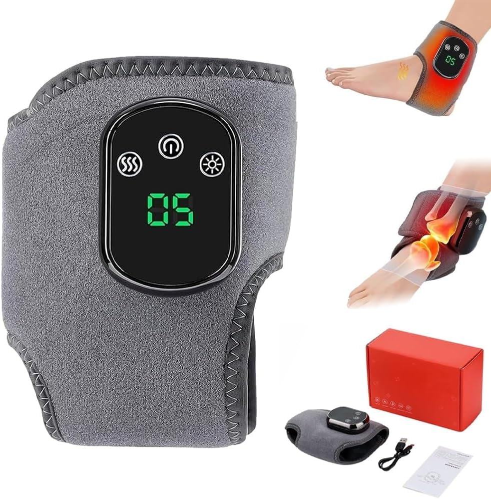 Emsence Triple Therapy Foot Massager (2pcs) – Upgrade 3 Vibration Modes & 5 Heat Levels, Wireless Portable for Home/Office/Travel​
