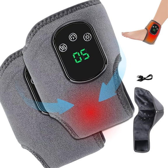 nuyezo Triple Therapy Foot Massager with 3 Vibration Modes & 5 Heat Levels, Plantar Fasciitis Pain Relief for Home Office Travel